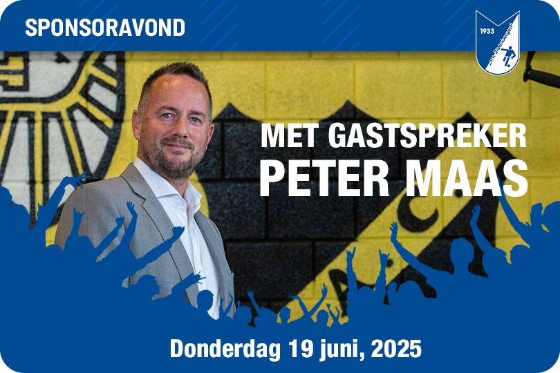 19 juni: Sponsoravond met gastspreker Peter Maas